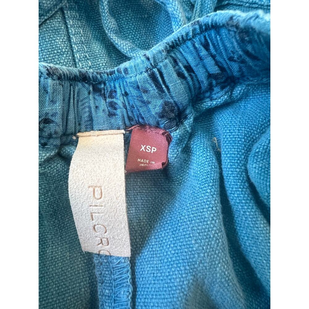 Anthropologie Pilcro Flutter Sleeve Blue Denim Midi Dress Extra Small Petite XSP - Picture 5 of 6